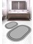 Dijital Baskılı Kaymaz Taban Yıkanabilir Oval 2'li Klozet Takımı Banyo Paspası NOKZ-HT-433 1