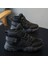 BI30HH015 Siyah Erkek Çocuk Spor Ayakkabılar Kaymaz ve Aşınma Direnci Gündelik Ayakkabılar