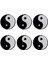 4X6PARÇA Yin Yang Tenis Raket Titreşim Sönümleyici Şok Emici Siyah Beyaz 4 Adet (Yurt Dışından) 2