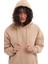Kapüşonlu Kanguru Cepli Sweatshirt Bej 4
