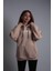Unisex Oversize Hoodie Moon Taş Rengi 2