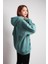 Unisex Oversize Hoodie Iskelet Baslıkı Mint Yeşili 3