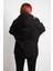 Unisex Oversize Hoodie Moon Siyah 2