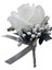 Düğün Boutonniere Buttonhes Damat En Iyi Broş Çiçekleri Beyaz ve Gri (Yurt Dışından) 3
