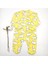 Tavşan Desenli Patikli Sarı Bebek Tulumu %100 Cotton 1