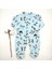 Panda Desenli Patikli Mavi Bebek Tulumu %100 Cotton 1