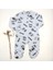Panda Desenli Patikli Açık Mavi Bebek Tulumu %100 Cotton 1