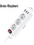 1.8 Metre 4000W Akım Korumalı 3 Priz, 3 USB Girişli Priz, 3lü Uzatma Kablosu Priz,ultra Hızlı 4