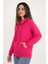 Kapüşonlu Fuşya Sweatshirt 4