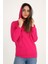 Kapüşonlu Fuşya Sweatshirt 5