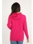 Kapüşonlu Fuşya Sweatshirt 3
