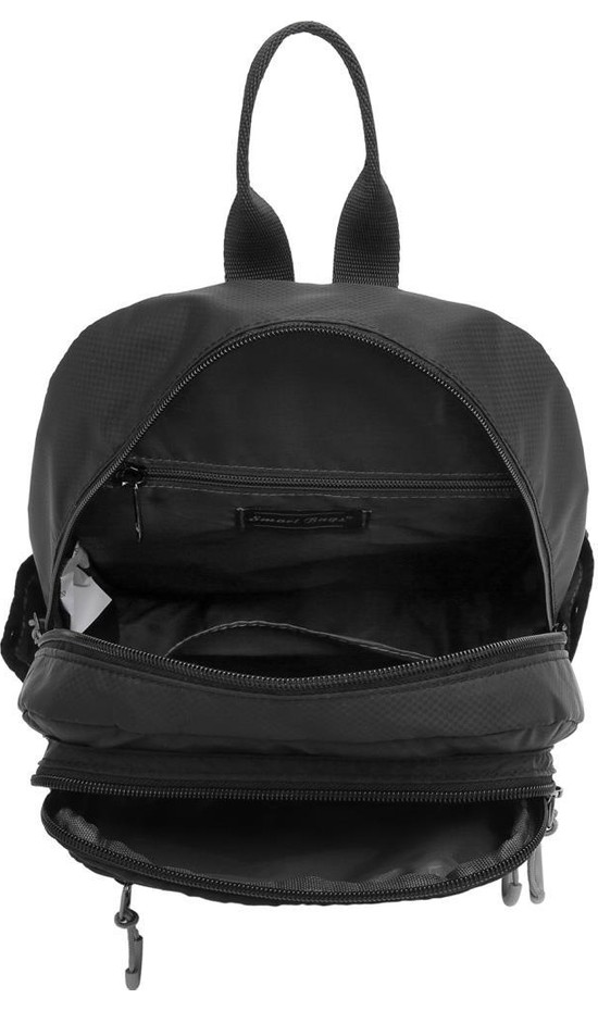 Smart Bags Extra Hafif Kumaş Uniseks Sırt Çantası BC 3142 - Siyah görsel 5