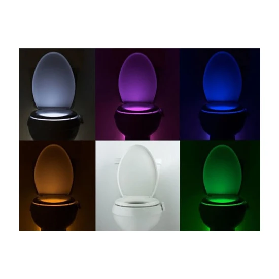 Pi İthalat Wc Klozet Işığı Sensörlü LED Banyo Lambası 8 Renk