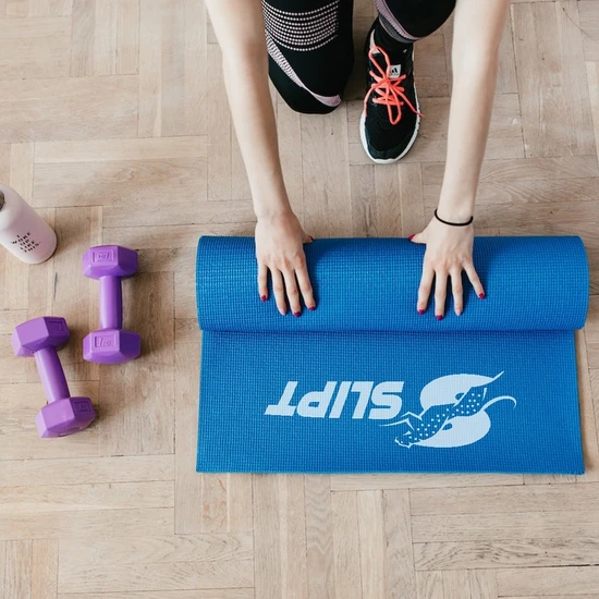 Pekial Kare Desenli Taşıma Askılı Pilates Minderi  Özel Seri 9 mm Pilates  Yoga Matı