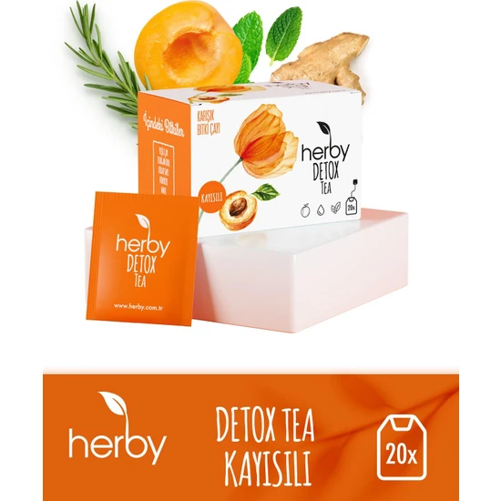 Herby Detox Tea Kayısılı Diyete Destek Detoks Bitki Çayı