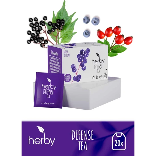 Herby Defense Tea Kara Mürver  Bitki Çayı