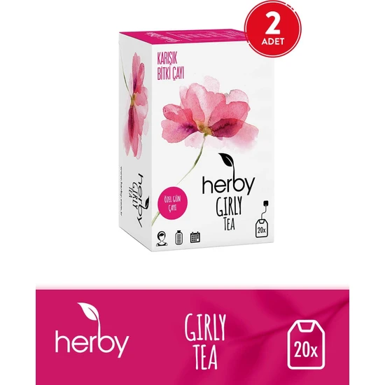 Herby Girly Tea Regl Dönemine Özel Rahatlatıcı Bitki Çayı 2'li Paket