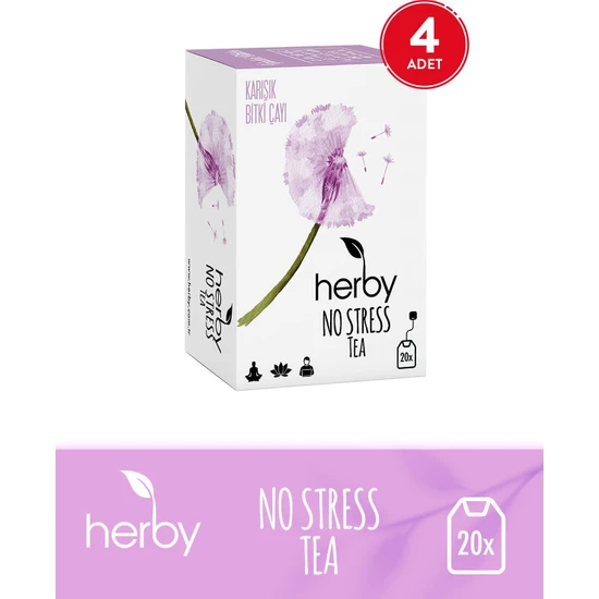 Herby No Stress Tea Rahatlatıcı Pasifloralı Bitki Çayı 4'lü Paket