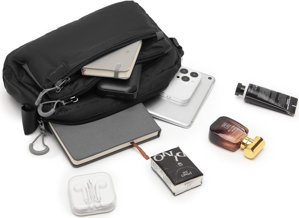 Smart Bags Ekstra Hafif Kumaş Postacı Çantası BC 3148 - Siyah görsel 5