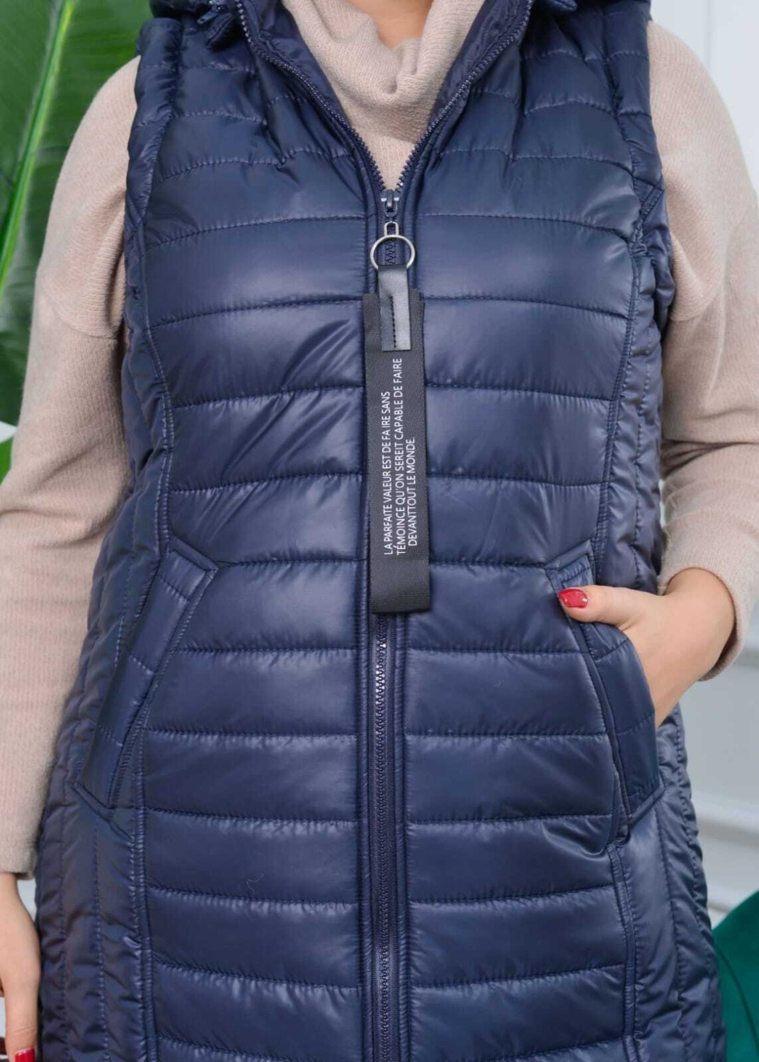Modatalika Kadın Büyük Beden Uzun Yelek görsel 7