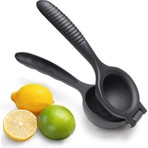 Deconox Döküm Limon Sıkacağı Limon Presi Büyük Boy 24 cm, Siyah Metal Limon Sıkacağı, Döküm Naranciye Sıkacağı