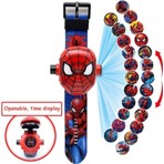 Okyanushop Spiderman Örümcek Adam Projeksiyonlu Saat 24 Farklı Karakteri Duvara Yansıtır