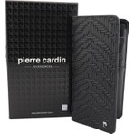 Pierre Cardin Örgü Desenli Logolu Deri Cüzdan Dik Model 11055