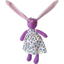 UDATOYS Uzun Kulak Tavşan Pelüş Uyku Arkadaşım Oyuncak Bunny Peluş 32 cm Mor