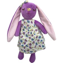 UDATOYS Uzun Kulak Tavşan Pelüş Uyku Arkadaşım Oyuncak Bunny Peluş 32 cm Mor