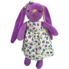 UDATOYS Uzun Kulak Tavşan Pelüş Uyku Arkadaşım Oyuncak Bunny Peluş 32 cm Mor