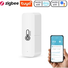 Oalyip WL-TH02Z Tuya Zigbee Sıcaklık ve Nem Sensörü Akıllı Ev Iç Mekan Sıcaklık ve Nem Dedektörü Mobil App Gerçek Zamanlı Izleme Akıllı Bağlantı (Yurt Dışından)