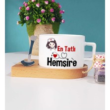 Hedizu En Tatlı Hemşire Ahşap Altlıklı Fincan