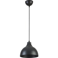 Modavize Vega Modern Tasarım Cafe Mutfak Salon Siyah Renk Tekli Avize (20CM Çap)