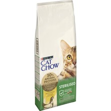 Purina Cat Chow Sterilised Kuru Kedi Maması, Tavuklu, Kısırlaştırılmış, Yetişkin, 15 kg