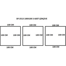 Apsis Ticaret Çerçeve 100X100 3 Adet Dekoratif 12 Metre (DF-2513)