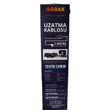 Gobax Akım Korumalı Akıllı Priz - Termal Akım Korumalı 3x Ledli Usb - 4x Priz 2 Metre Uzatmalı Çocuk Korumalı