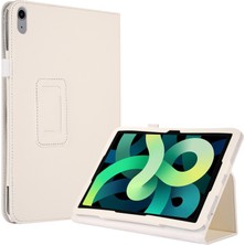 Xphone Store iPad Için 10. Nesil 10.9 2022 Litchi Doku Deri Akıllı Tablet Kılıfı Beyaz (Yurt Dışından)