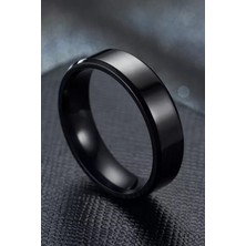 Daily Fashion Siyah Ince Ayarlanır Kadın Erkek Unisex Yüzük