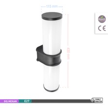 Ack Aria Bahçe Duvar Apliği E27 Bahçe Aydınlatma Armatürü 43CM