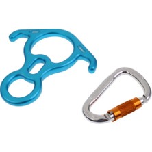 Mimgo 50KN Descender + 25KN Carabiner Hook Belay Sistemi (Yurt Dışından)