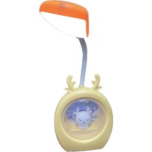 Elif LED Mini Masa Lambası Kalem Açacaklı Geyik Sarı