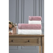 Özdilek Amatise Pastoral Best Set Krem Renk 100% Pamuk Süper Emici 4 Parça Banyo Havlusu Seti