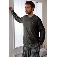 Ayyıldız 55265 Erkek Yeşil Pijama Takımı
