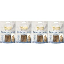Nutri Feline %95 Tavuk ve Balık Etli Snack 50 gr Kedi Ödül Maması 4 Adet