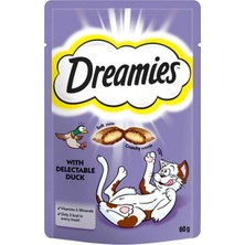 Dreamies Içi Dolgulu Ördekli Kedi Ödül Bisküvisi 60GR