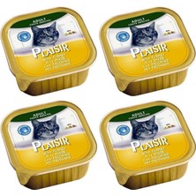 Plaisir Pate Hindili Kedi Yaş Konserve Maması 100 gr 4 Adet