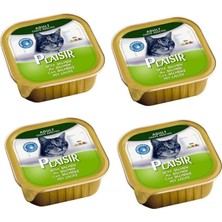 Plaisir Pate Somonlu Kedi Yaş Konserve Maması 100 gr 4 Adet