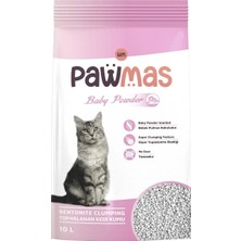 Pawmas Bebek Pudrası Kokulu Bentonit Kedi Kumu 10 Lt