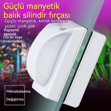 12CM Balık Silindir Fırçası Manyetik Çift Taraflı Cam Temizleme Aracı(Yurt Dışından)