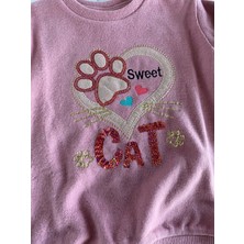 Petto Kız Çocuk Baskılı Boncuklu Sweat
